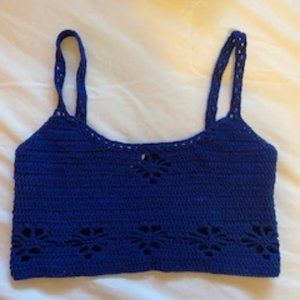 Royal blue Free People knit bra time